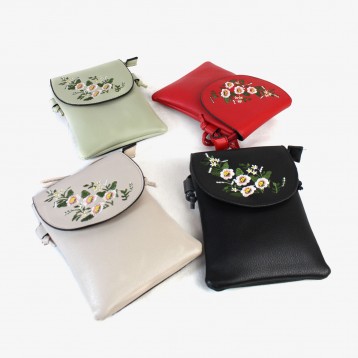 花刺繍ミニバッグ BBZ-0904 ポシェット スマホポーチ ショルダーバッグ レディース小物  送料無料