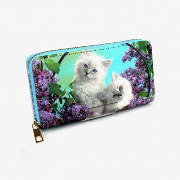 猫 CAT ネコ ラウンドファスナー レディース 長財布 12085 レディース小物　配送料無料
